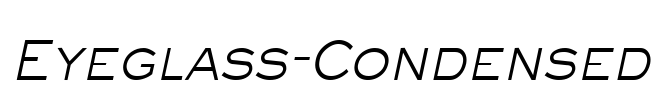 Eyeglass-Condensed Font Image