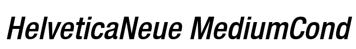 HelveticaNeue MediumCond Font Image