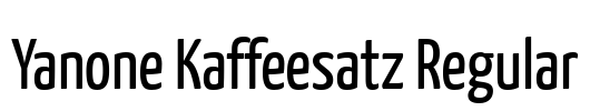 Yanone Kaffeesatz Regular