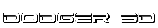 Dodger 3D Font Image