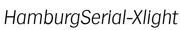HamburgSerial-Xlight Font Image
