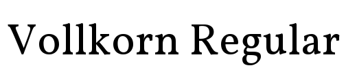 Vollkorn Regular Font Image