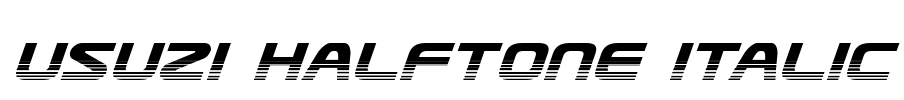 Usuzi Halftone Italic Font Image