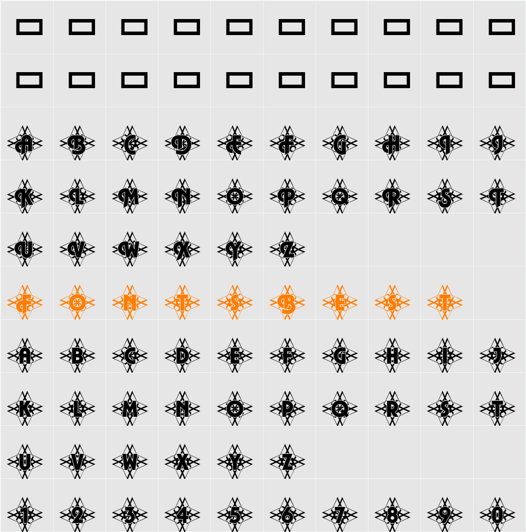 Plaza48 Becker Character Map