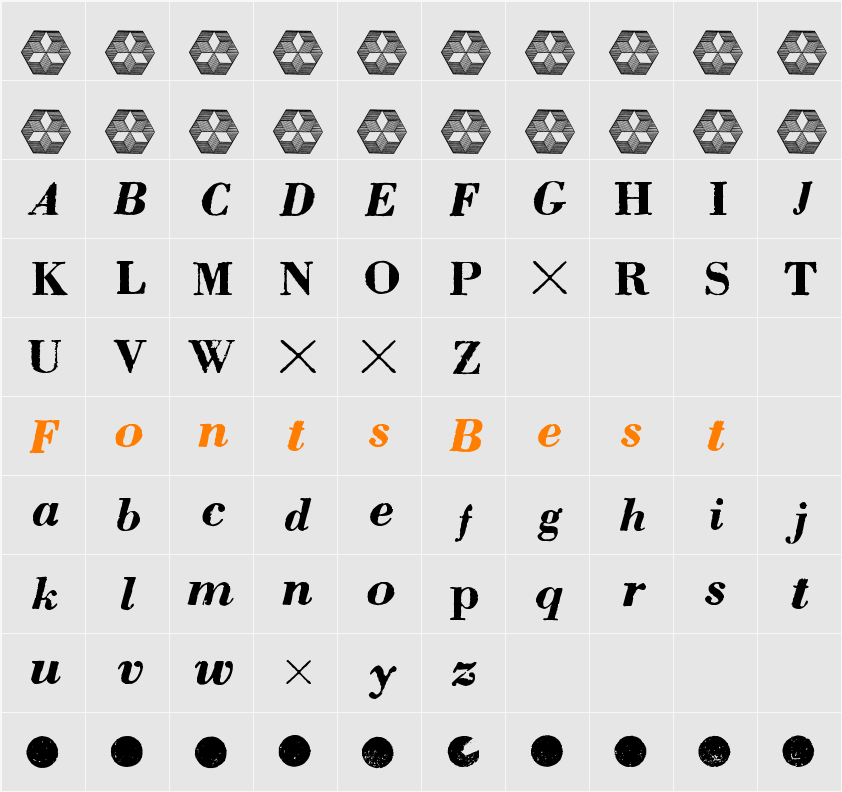 pb Character Map
