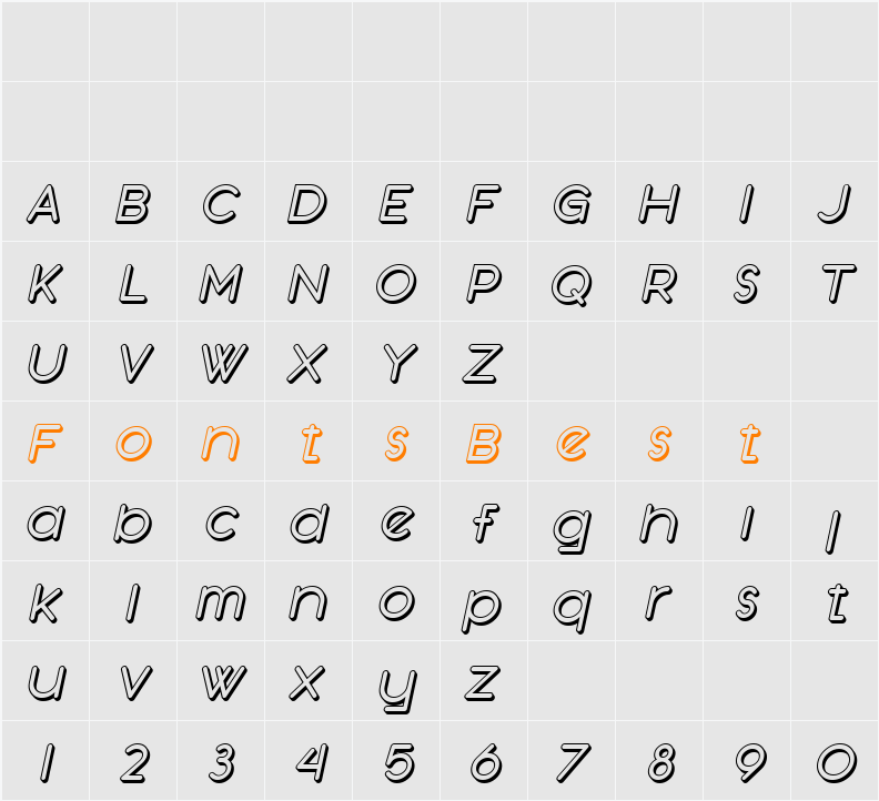 SF Orson Casual Shaded Character Map