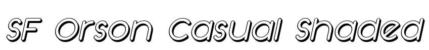 SF Orson Casual Shaded Font Image