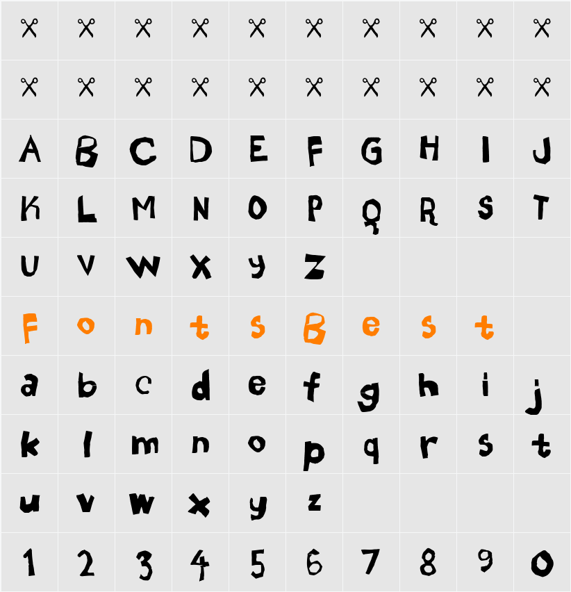 Nozhnitsy Character Map