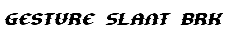 Gesture Slant BRK Font Image