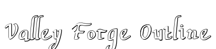 Valley Forge Outline Font Image