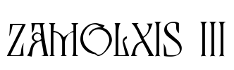 Zamolxis III Font Image