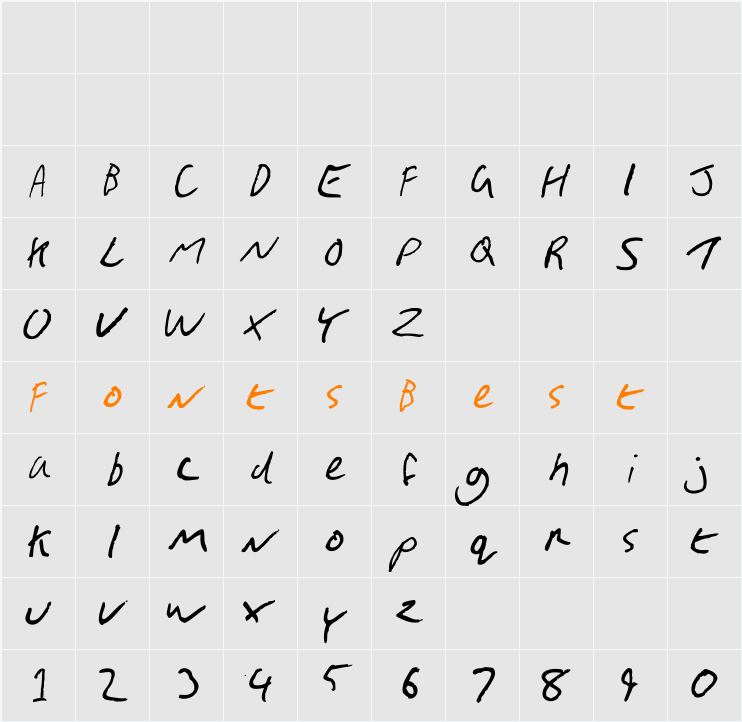 Gimp Scribble Character Map