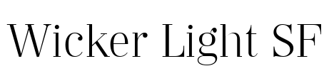 Wicker Light SF Font Image
