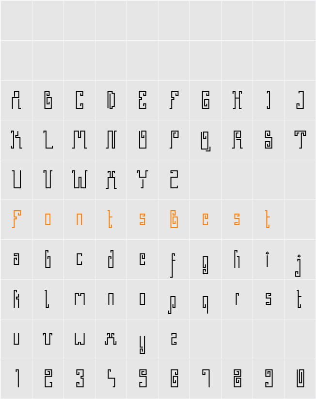 Greek Stone Character Map