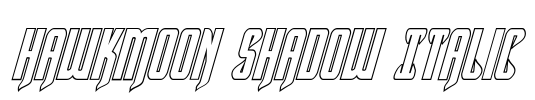 Hawkmoon Shadow Italic Font Image