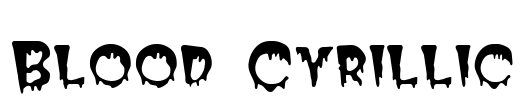Blood Cyrillic Font Image
