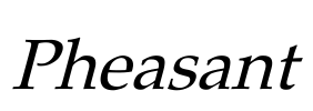 Pheasant Font Image