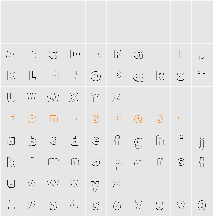 a_PlakatOtl Character Map