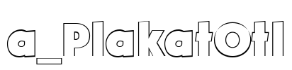a_PlakatOtl Font Image