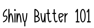 Shiny Butter 101 Font Image