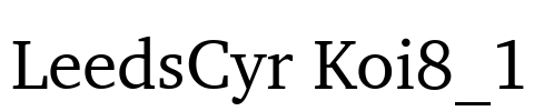 LeedsCyr Koi8_1 Font Image
