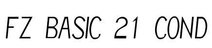 FZ BASIC 21 COND Font Image