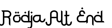 Rodja Alt End Font Image