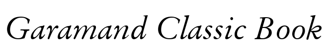 Garamand Classic Book Font Image