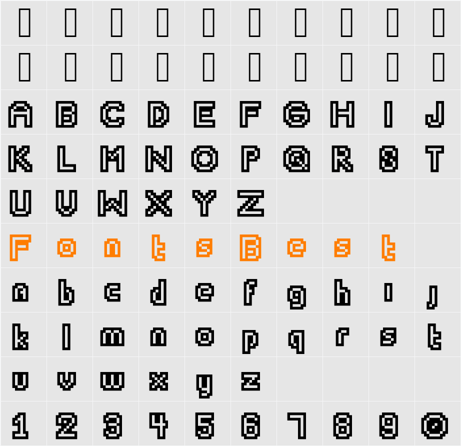 LipbyChonkOutline Character Map