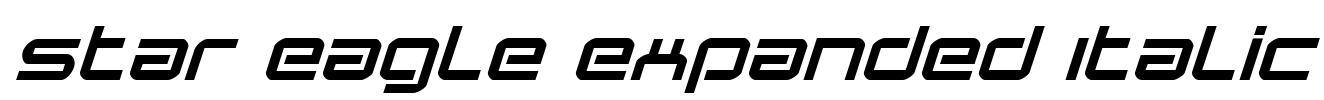 Star Eagle Expanded Italic Font Image
