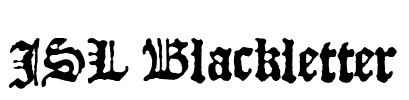 JSL Blackletter Font Image