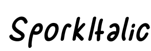 SporkItalic Font Image