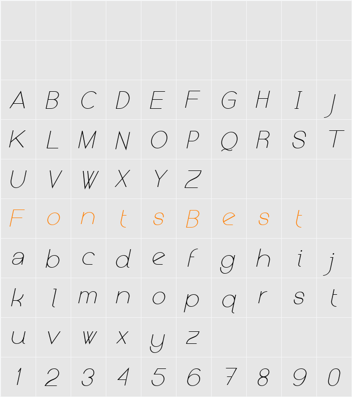 Kerater Character Map