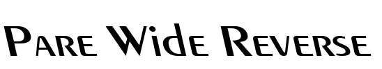 Pare Wide Reverse Font Image