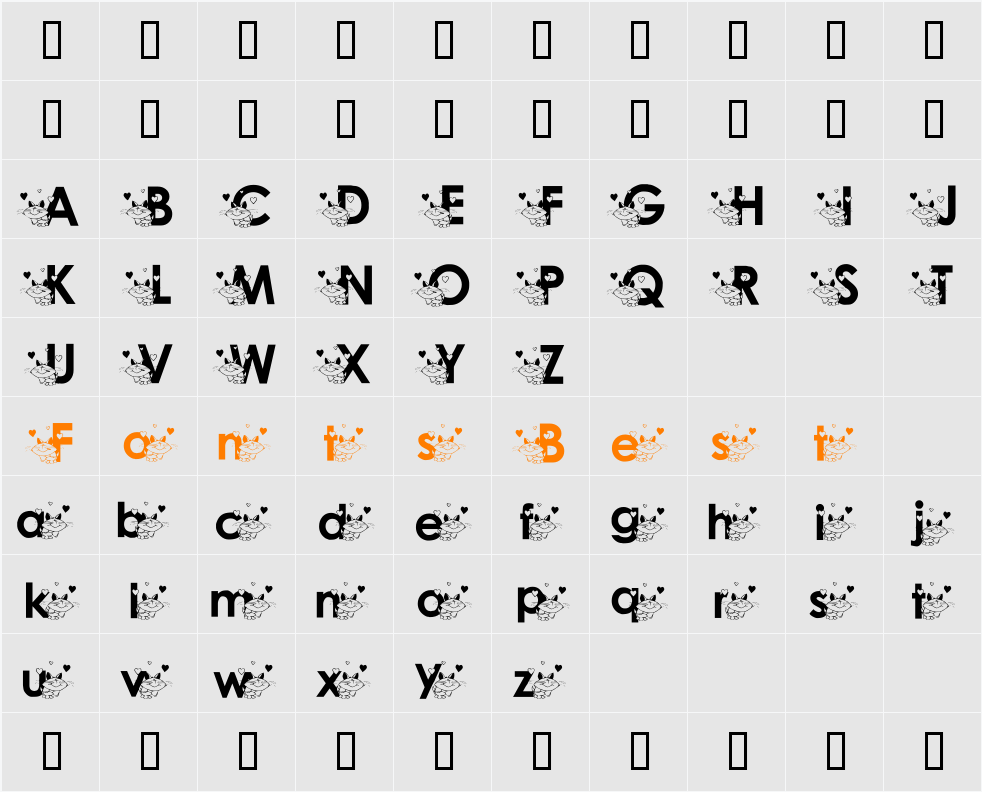 KATZCATZ_KG Character Map