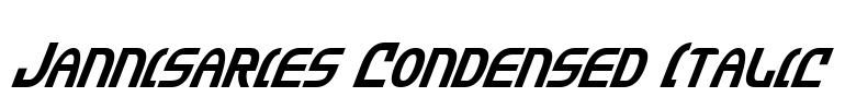 Jannisaries Condensed Italic Font Image