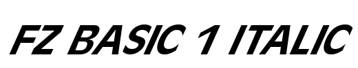 FZ BASIC 1 ITALIC Font Image