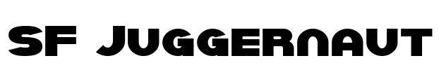 SF Juggernaut Font Image