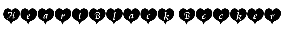 HeartBlack Becker Font Image