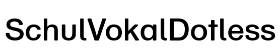 SchulVokalDotless Font Image