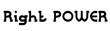 Right POWER Font Image