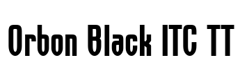 Orbon Black ITC TT Font Image