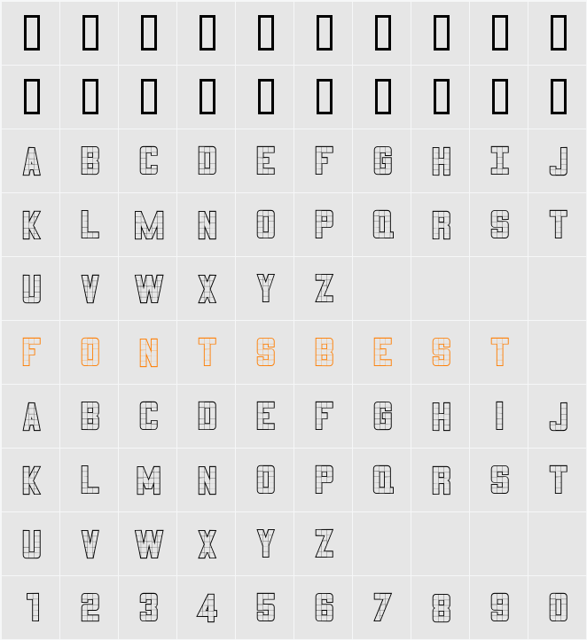 3x5 Character Map