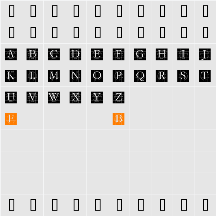 GrafCirculumBricks Character Map