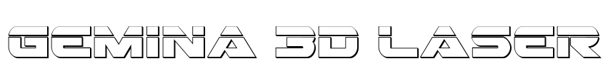 Gemina 3D Laser Font Image
