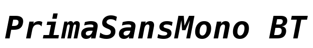 PrimaSansMono BT Font Image
