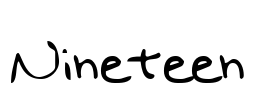 Nineteen Font Image