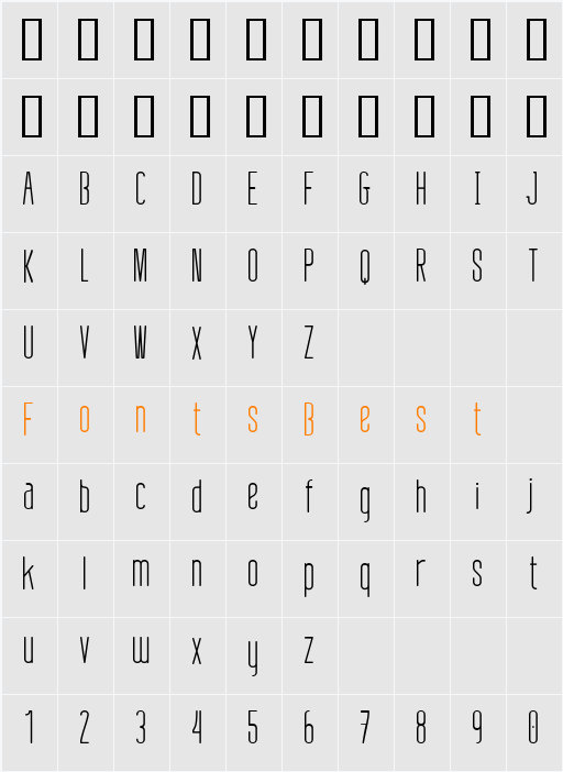 Linja Character Map