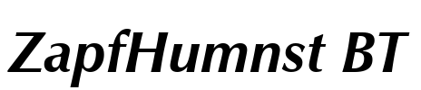 ZapfHumnst BT Font Image