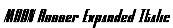 MOON Runner Expanded Italic Font Image